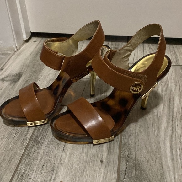 Michael Kors BrownTortoiseshell Dress Sandal size 8 - Picture 2 of 6